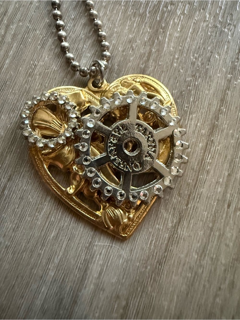 Tarina Tarantino Y2K Steampunk Heart Necklace